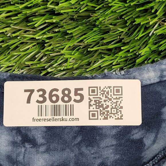 Skelton Skull Rocker Shirt Womens Large 21x26 Blue - Picture 6 of 13